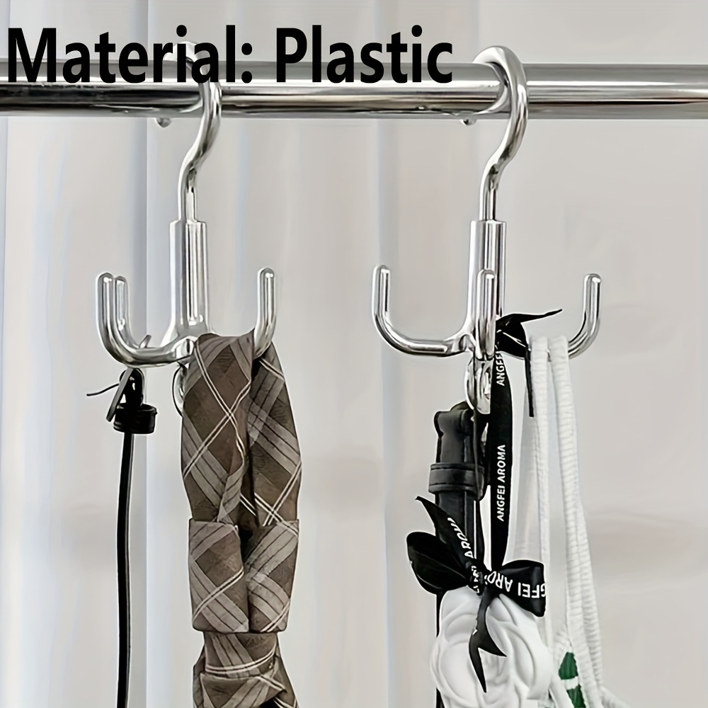 Crochet multifonctionnel rotatif à 360 degrés pour cintre de ceinture,  écharpe, porte-cravates, crochet pour organisateur