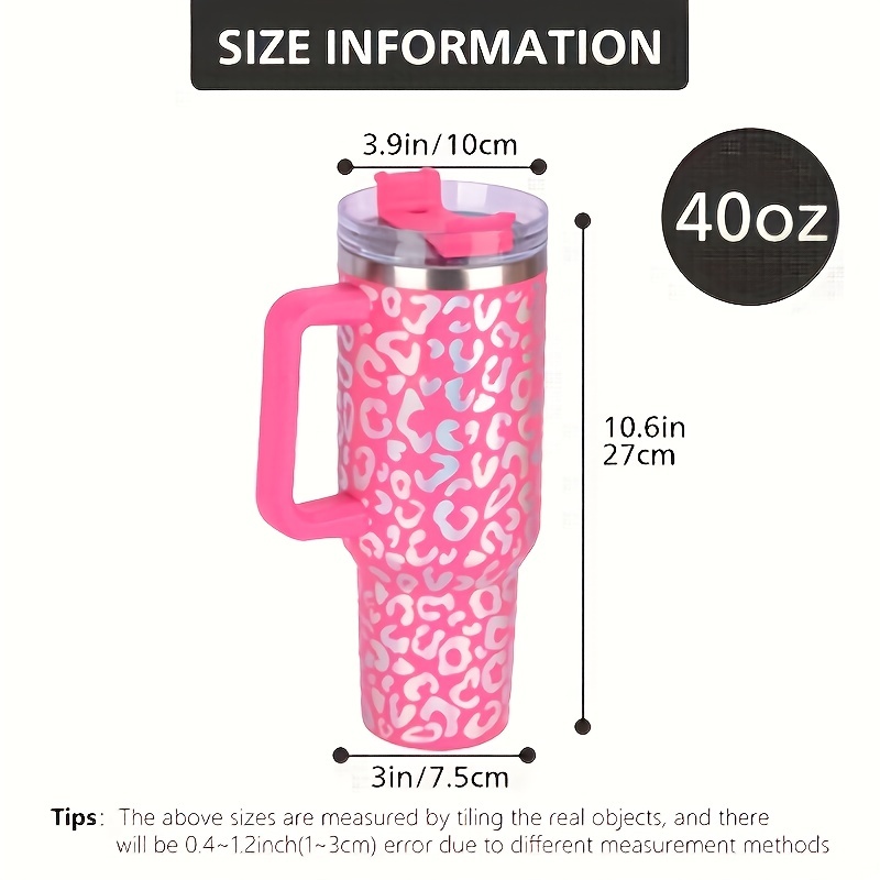 Leopard Print Water Bottle Double Vacuum Insulated Tumbler - Temu