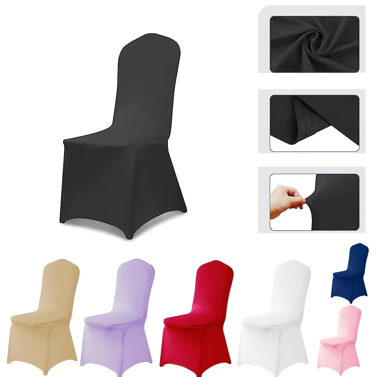4pcs Stretch Rectangular Chair Covers Spandex Folding Chair Covers Elastic  Washable Fabric For Wedding Party Festival Celebration Wedding Supplies -  Patio, Lawn & Garden - Temu