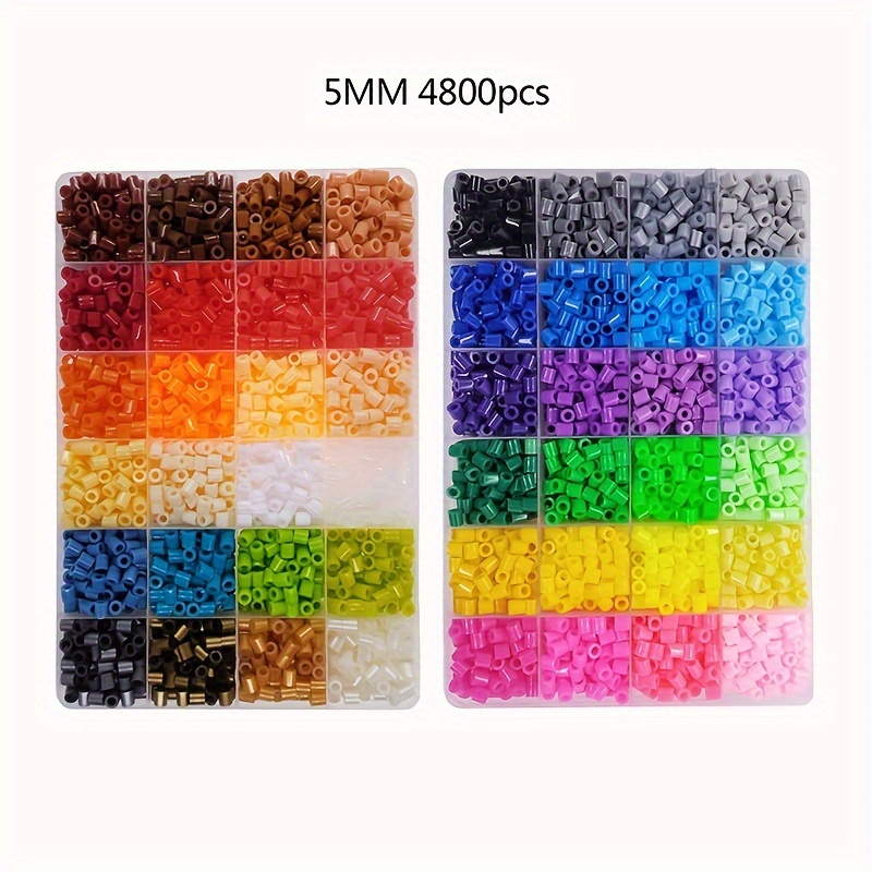500pcs 5mm Pixel Puzzle Melting Iron Beads For Kids Hama Beads Diy