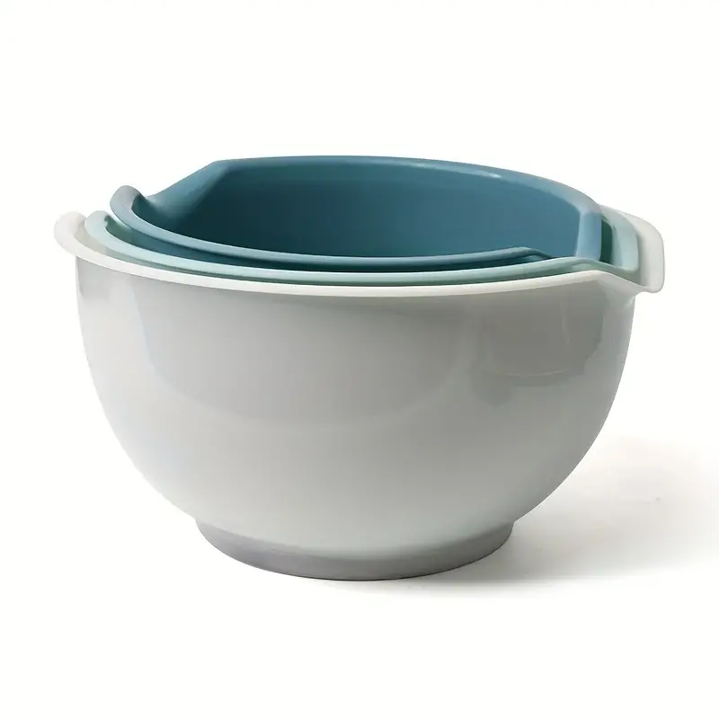 Cook With Color Mixing Bowls - Plastic Nesting Bowls Set Microwave
