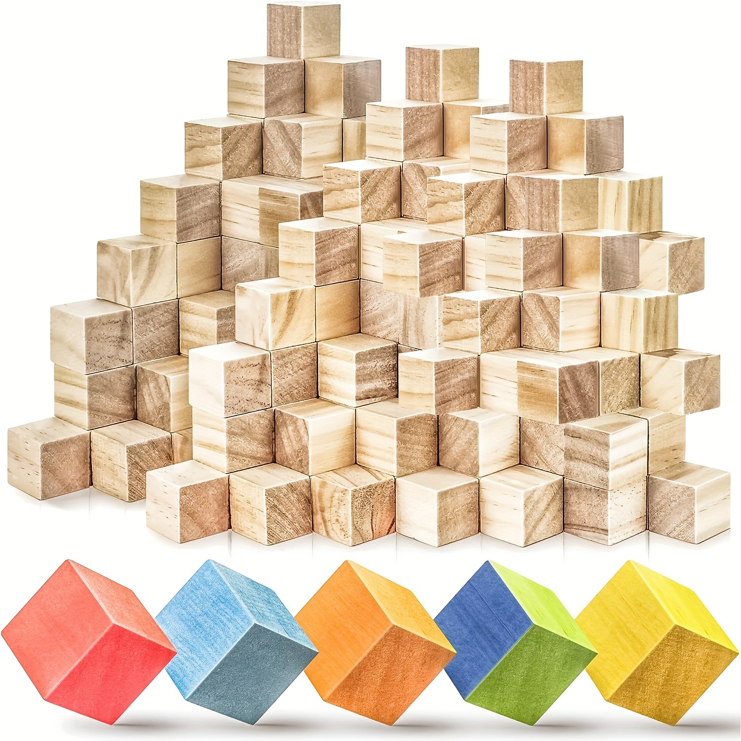 Wooden Cubes Unleash Your Creativity With Diy - Temu