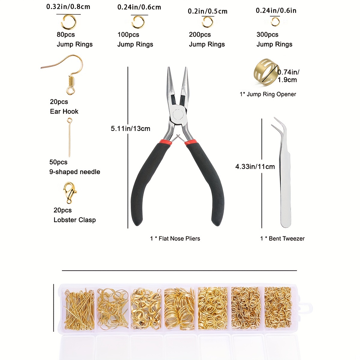 900pcs Jewelry Making Starter Kit Earrings Necklace Findings DIY Beads  Plier Tools Set Jewelry Repair Tool Set Jewelry Accessories Suitable For  Adults And Beginners 2024 - $12.99