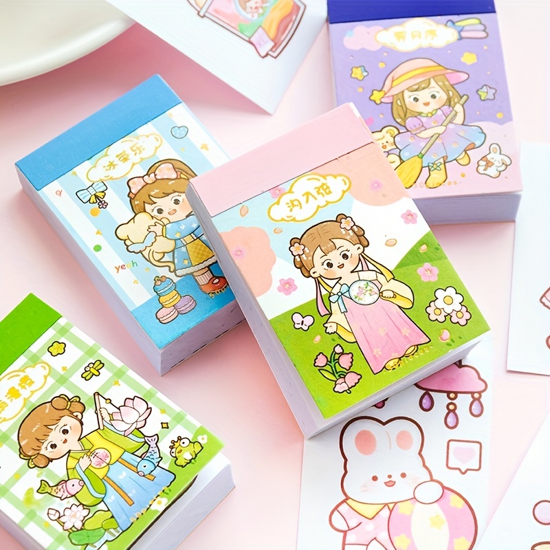 Cartoon Cute Girls Cool Stickers Scrapbooking Diy Decorative - Temu