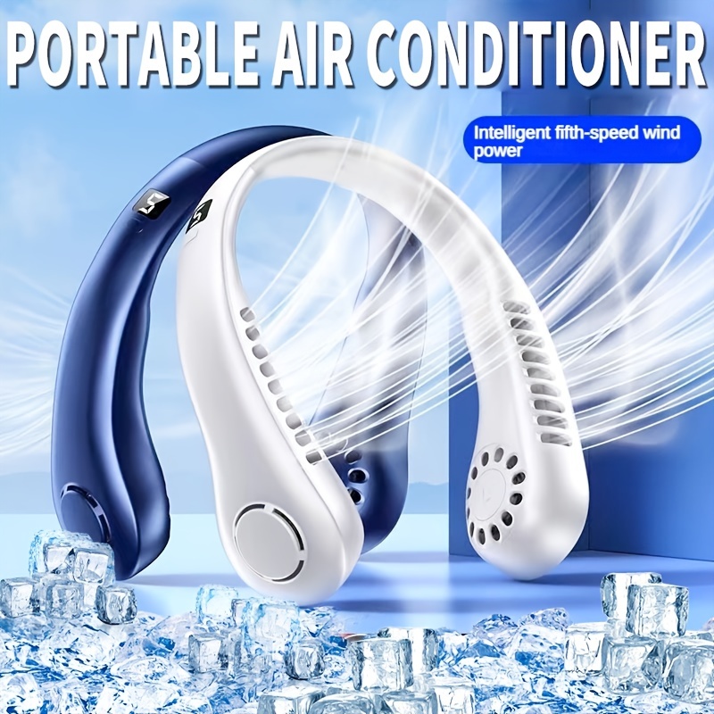 1pc 6000mah Usb Rechargeable Fan Ventilateur Cou Portable - Temu Canada