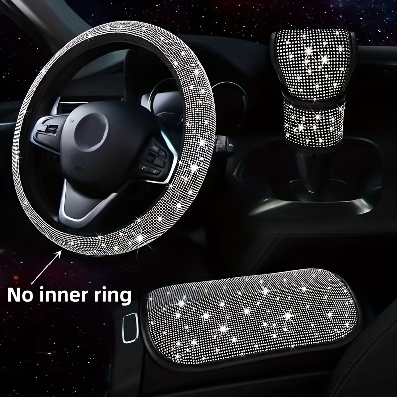 Bling Artificial Diamond Steering Wheel Cover Universal Fit - Temu