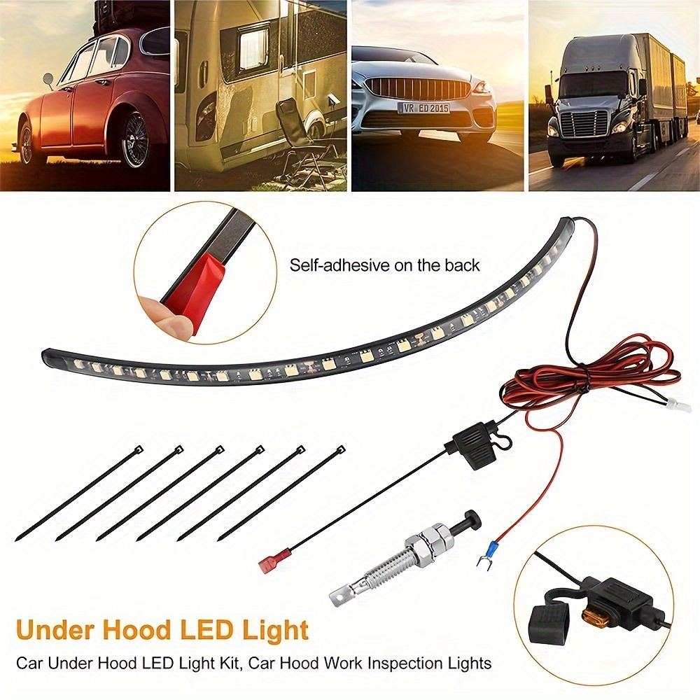 Dynamic Scan Start Up Hood beam Kit LED Decoration Lights Fod Car