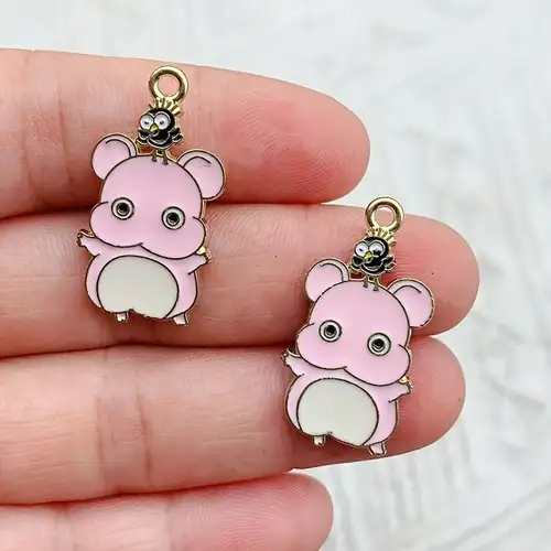 10pcs Funky Cute Cartoon Animal Cat Charms Golden Metal Pendants for DIY Jewelry, Jewels Making Accessories Necklace Bracelets Keychains Earrings