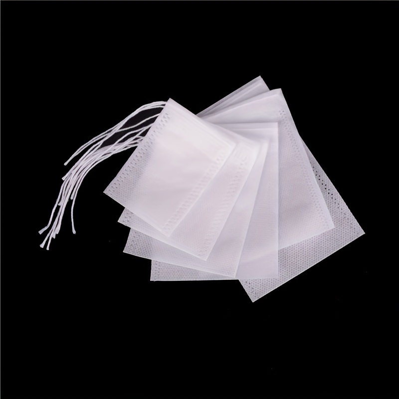 Transparent Nylon Teabags Empty Tea Bags Disposable Nylon Tea Bags with  String Heal Seal Filter Bag for Spice Herb Loose Tea