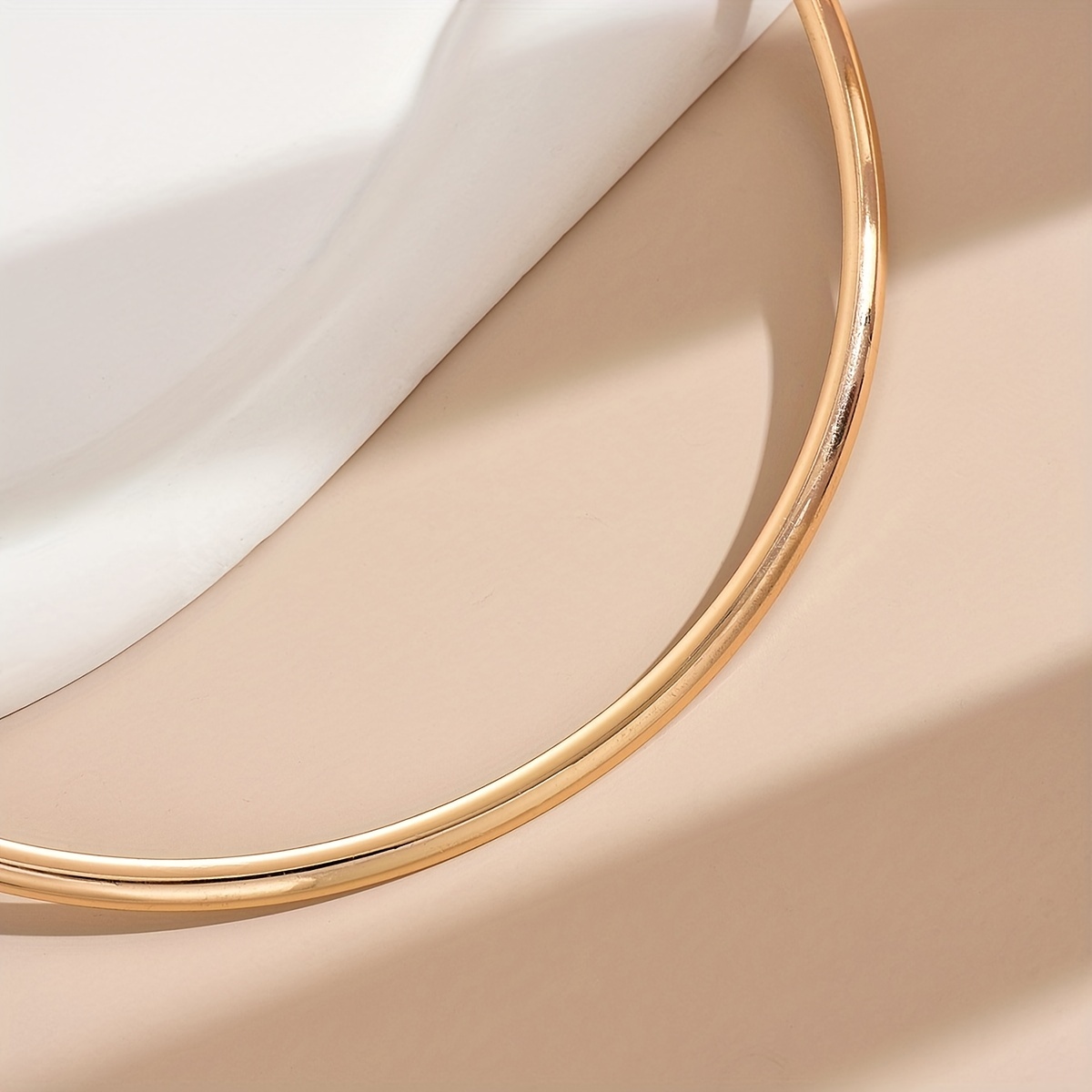 Golden Collar Neck Ring, 18K Plated Choker