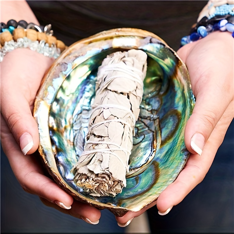 Palo Santo Wood Smudge Kit, Abalone Shell and Feather