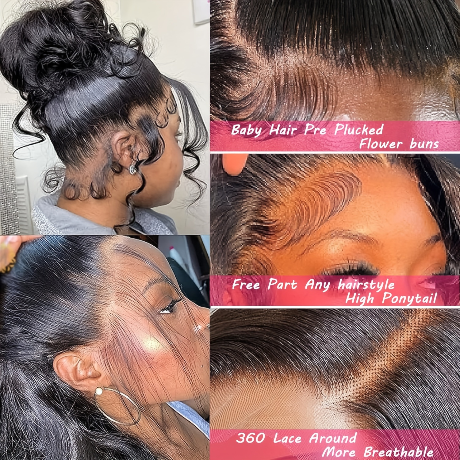 Girl the bun is done! 360°freepart HD lace front 2024 wig