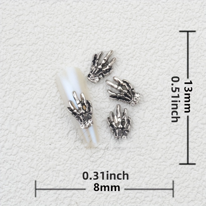  18pcs Halloween Rabbit Skeleton Nail Art Charms,3D