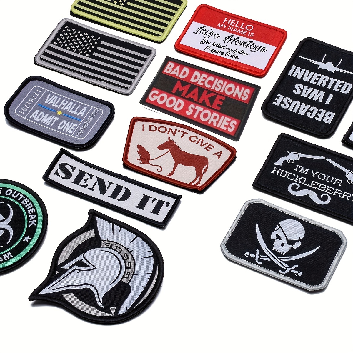 14pcs Morale Patches, Embroidered Hook & Loop Funny Patches, Perfect For  Hat, Backpack, Jacket, Airsoft Gear