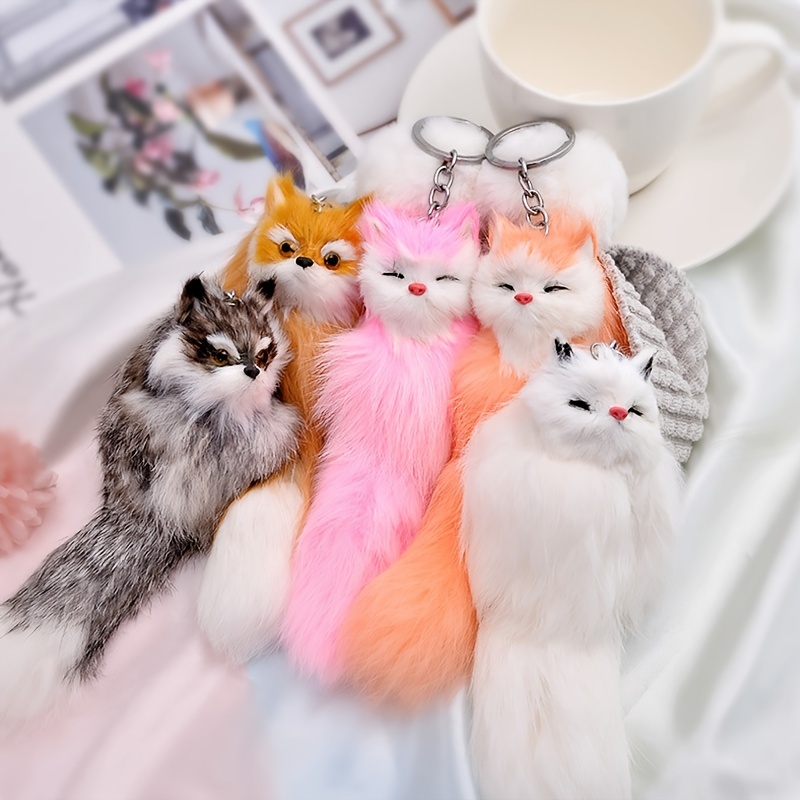 Plush Little Fox Keychain for Creative Gift Giving