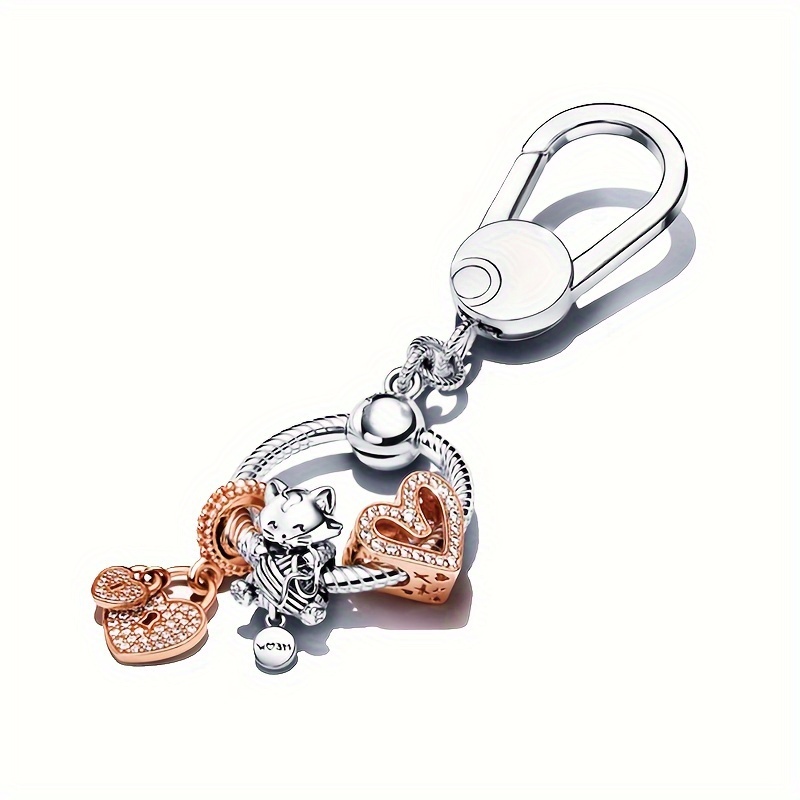 Candy Color Keychain Clips Cute Metal Split Rings Spring - Temu