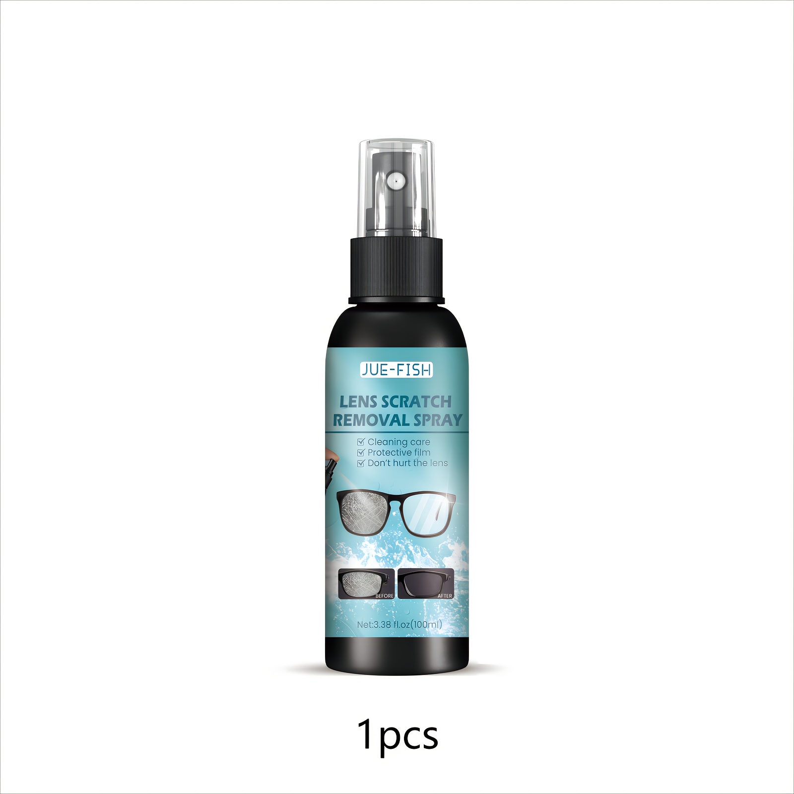 Spray antivaho de 1 onza para ojos y lentes de sol, limpiador de vidrio y  plástico, espray de limpieza sin niebla para lentes, gafas, gafas, paquete