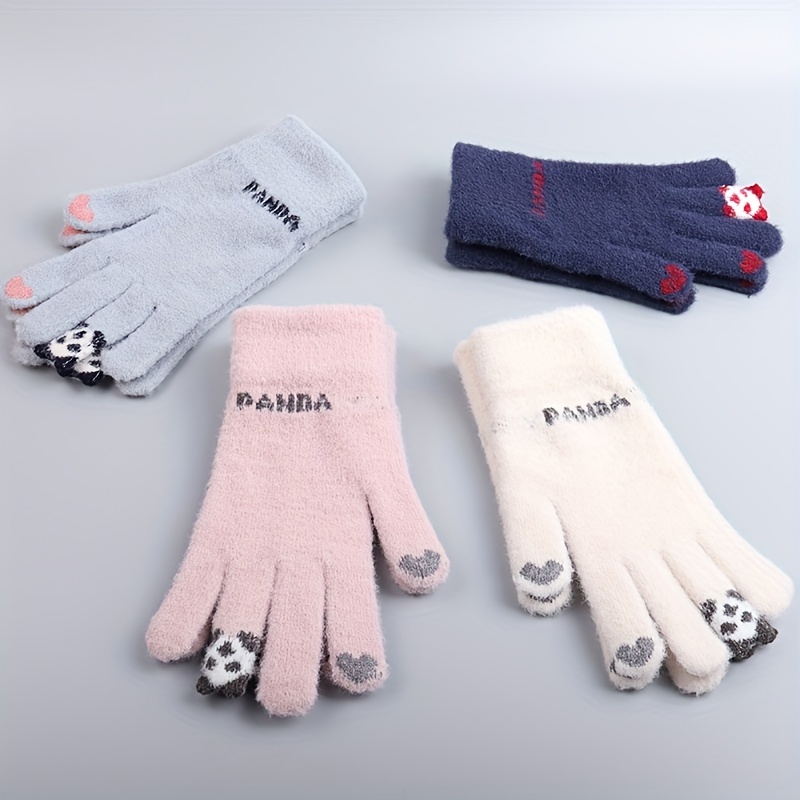 Children's Gloves Cartoon Bear Cold proof Thermal Baby Five - Temu United  Arab Emirates