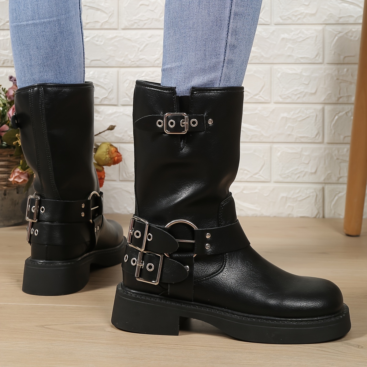 Bottes femme bout outlet rond