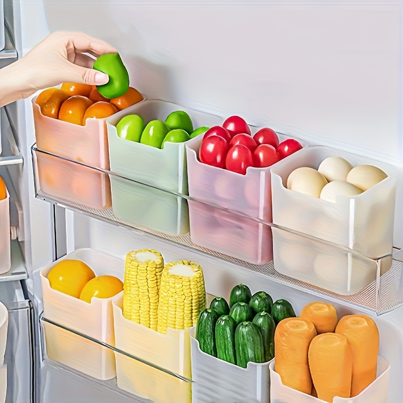 1PCS Fridge Organizer Bin Refrigerator Side Door Food Storage Box