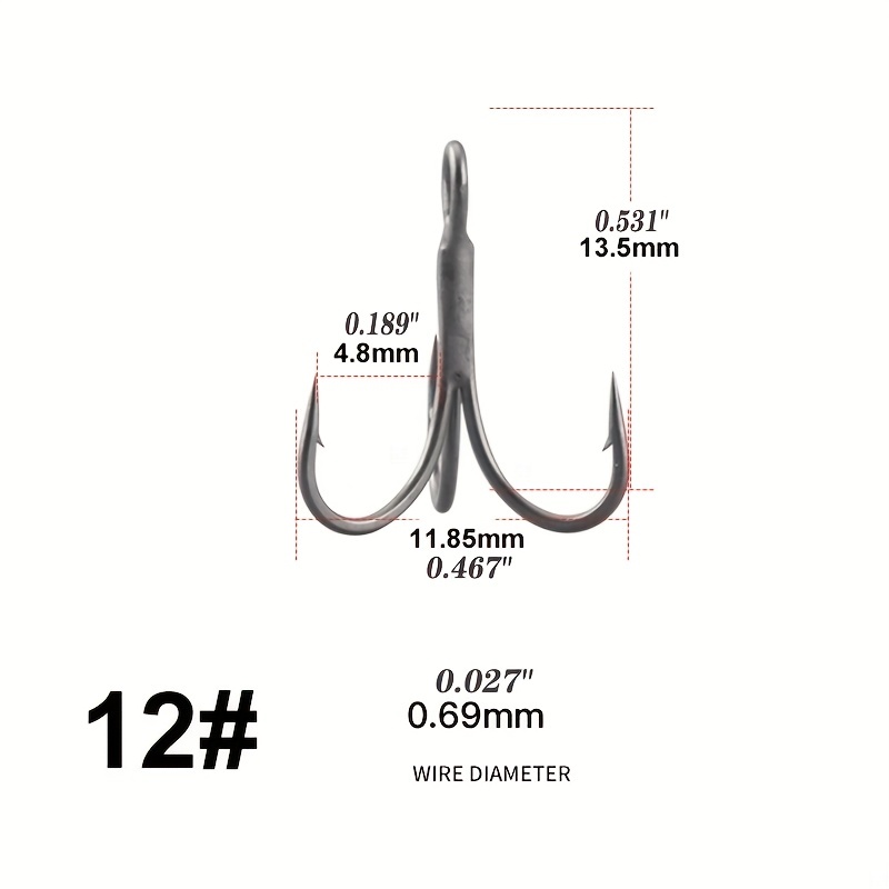 Super Strong Treble Hooks Saltwater Bass Fishing High - Temu Canada