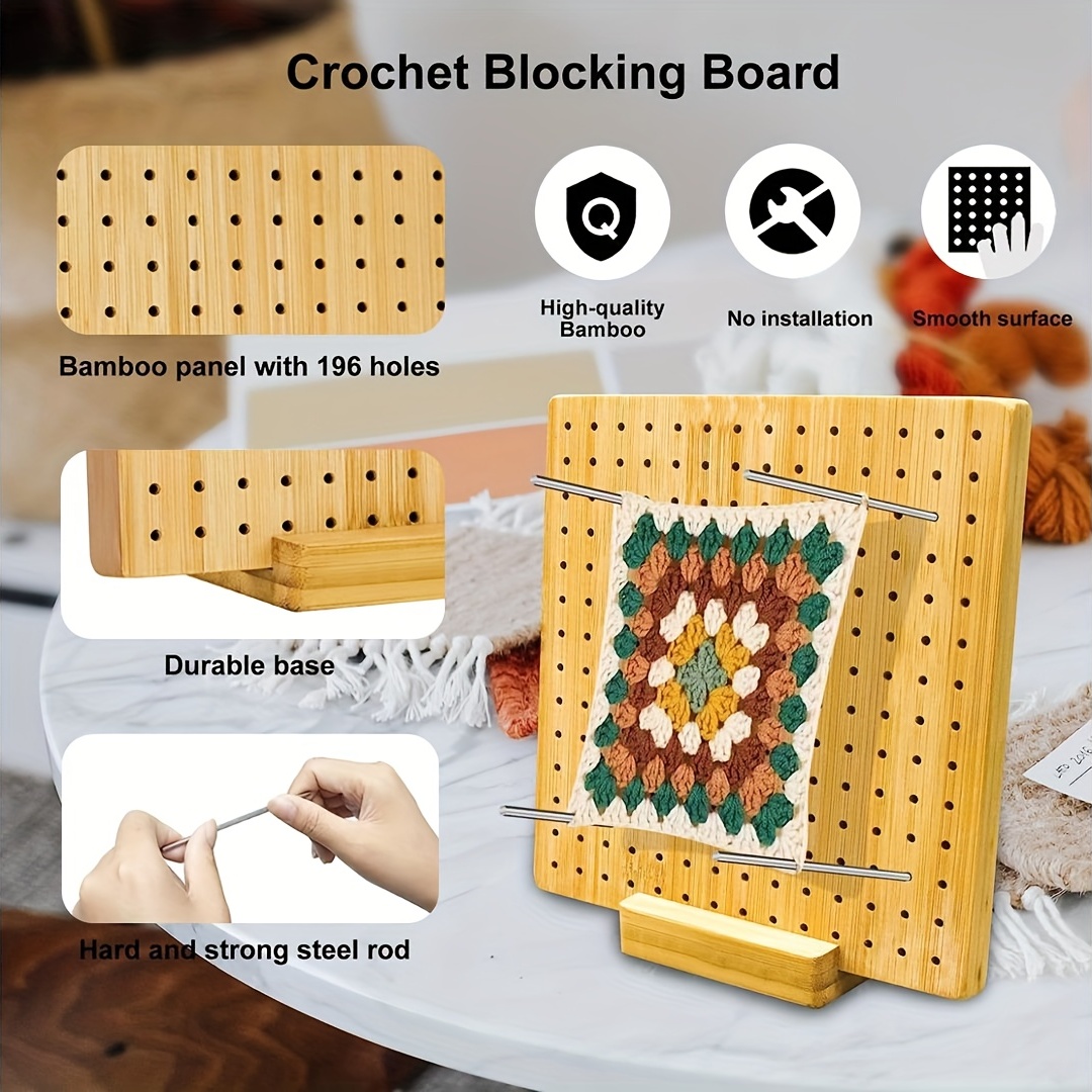 Wooden Knitting Blocking Board Granny Squares - Temu