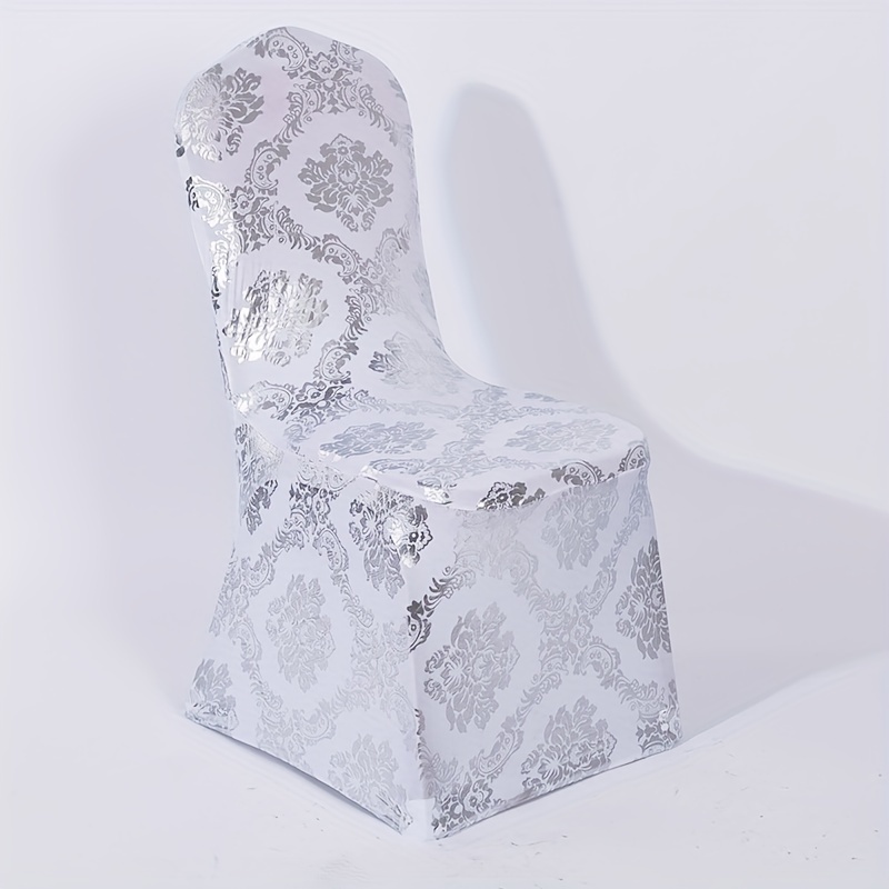 

Elegant Metallic & Light-colored Stretch Chair Covers - Washable Spandex For Weddings, Celebrations & Home Aesthetics