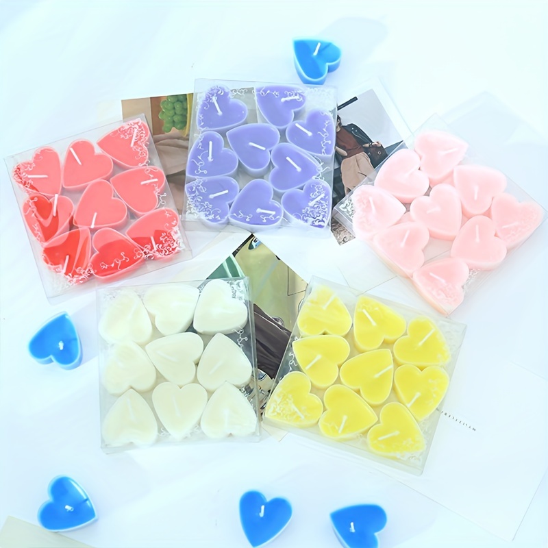 Creative Holiday Party Plastic Heart shaped Candles Scented - Temu