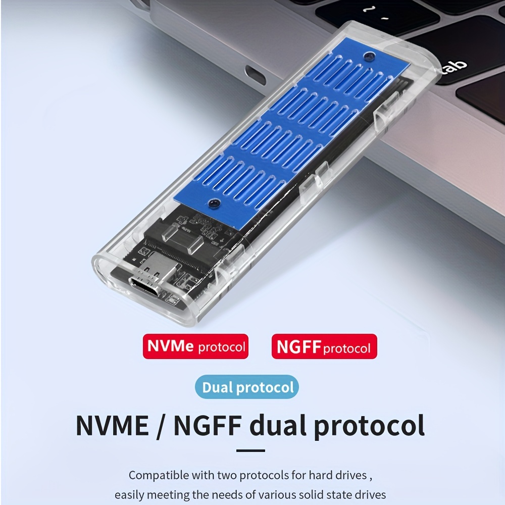 M2 SSD Enclosure NVME SSD Enclosure M.2 to USB Type C Hard Drive