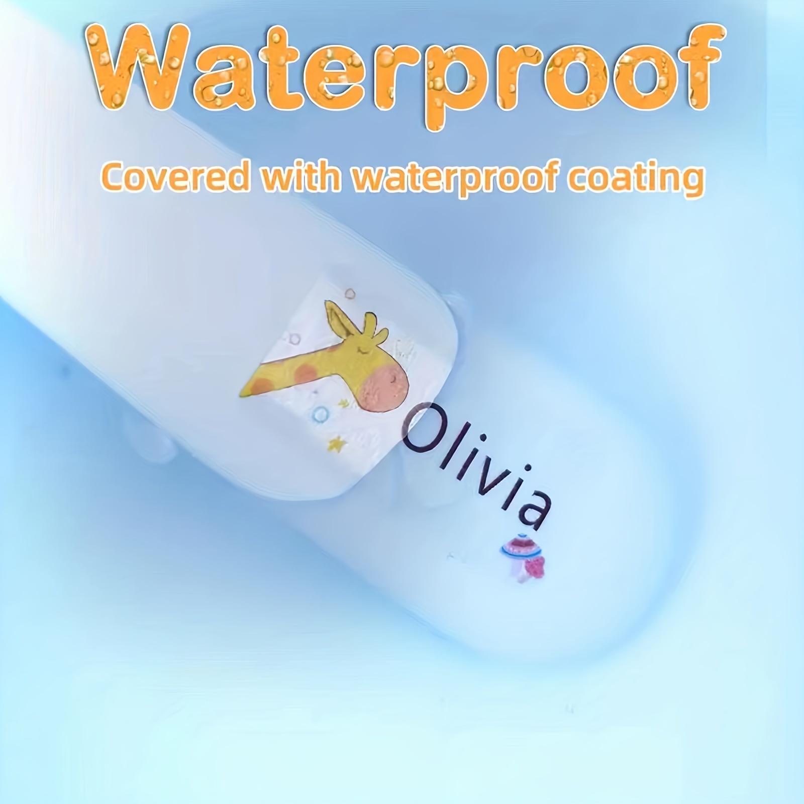 Custom Name Stickers Waterproof Cartoon Pattern Label