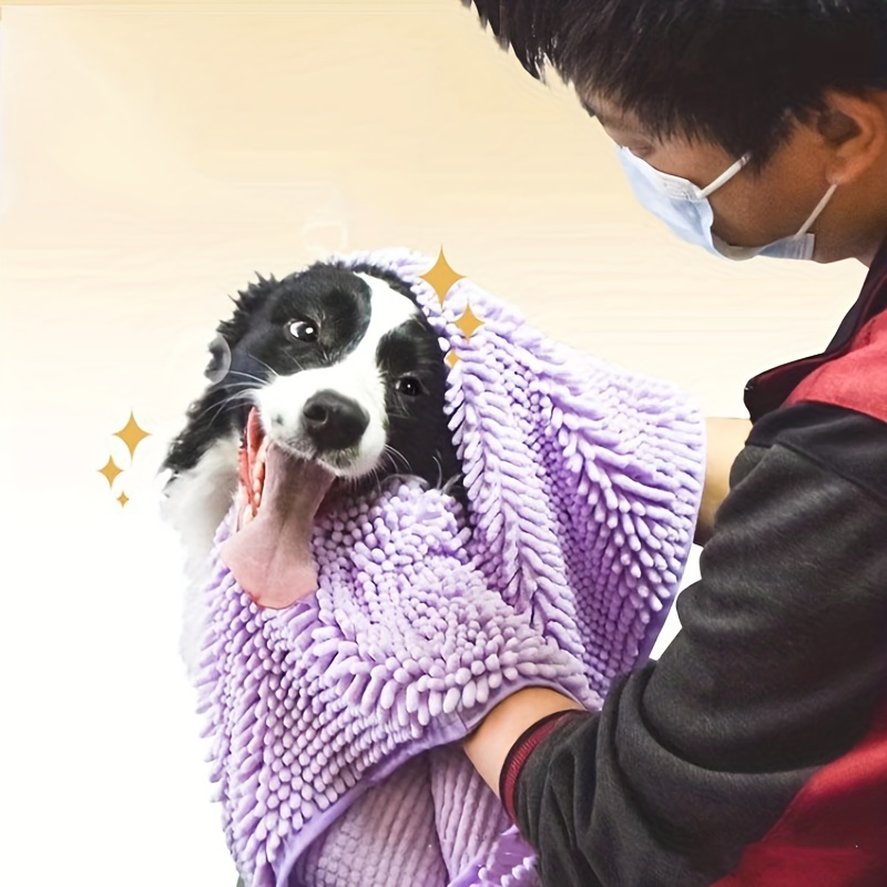 1Pza de Toalla de baño con capucha para mascotas de - Temu