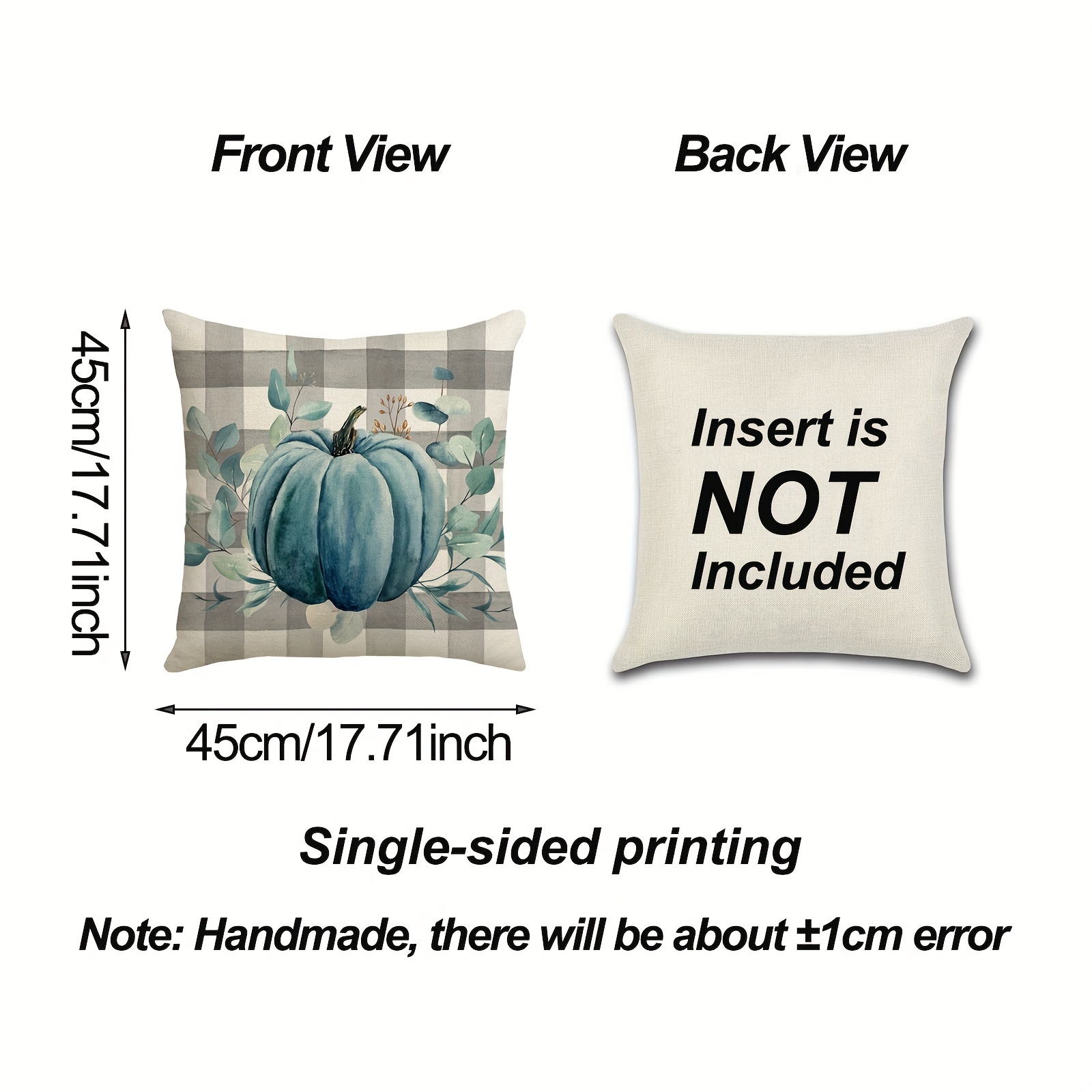 Fall Throw Pillow Covers Blue Pumpkin Fall Pillow Decorative Throw