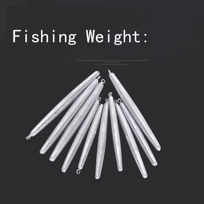 50g/60g/70g/80g/90g/100g Fishing Lead Weights, Pencil-shaped Sinkers For  Sea Fishing, Fishing Tackle
