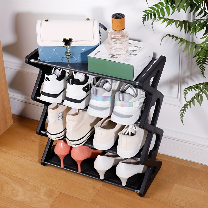 1pc Plastic Shoe Storage Rack, Minimalist Pink Multi-layer Shoe Shelf  Organizer And Storage For Floor