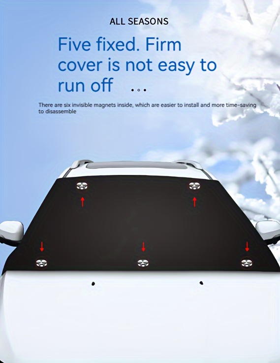 Auto Winter Frontscheibenabdeckung für Tesla Model Y 2020, Frostschutz  Scheibenabdeckung mit Unsichtbar Magnet AntiFrost Schnee  Sonne,157×126cm-green