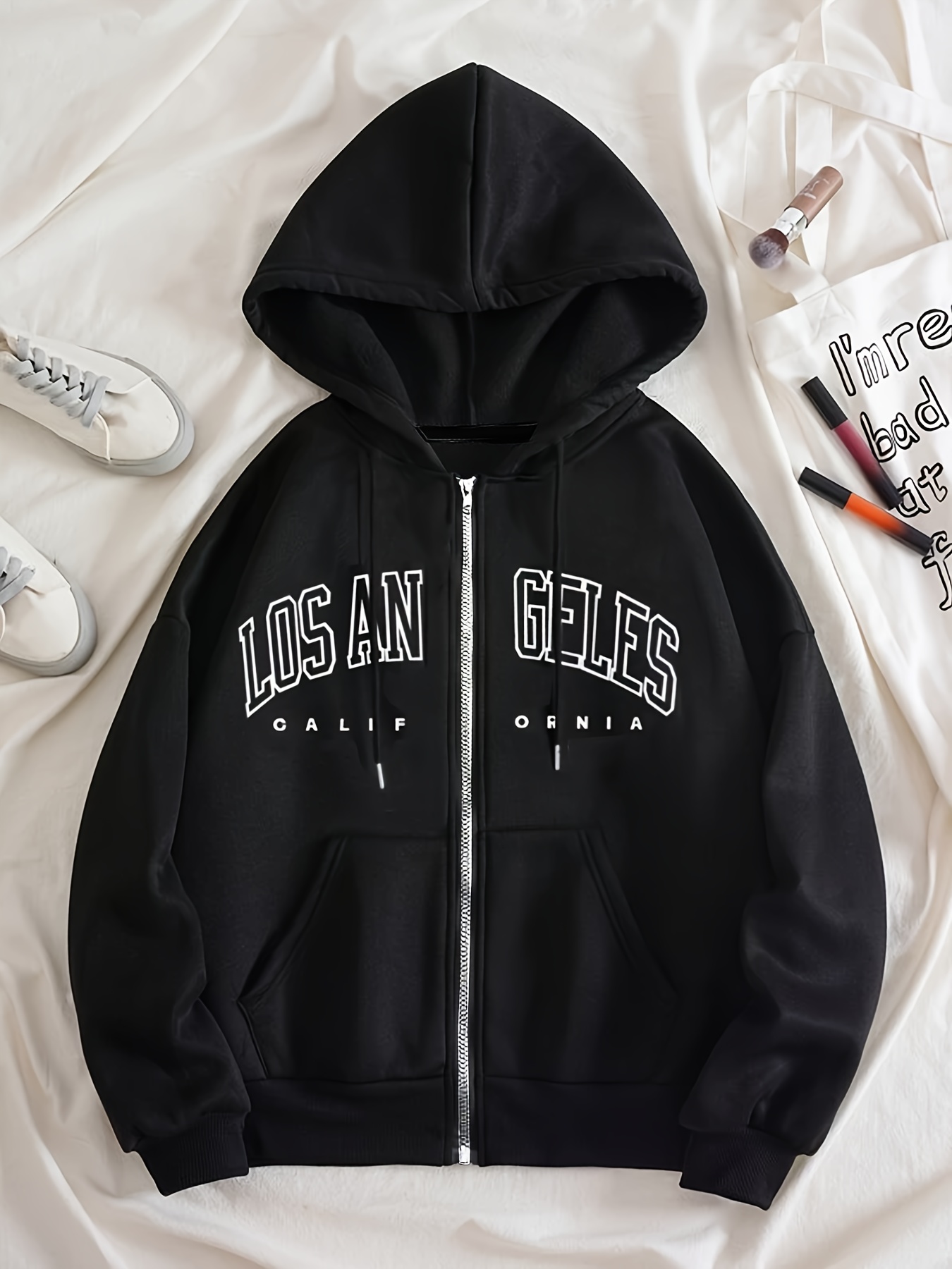 Estampado Los Ángeles California Sudadera Sin Mangas - Temu Mexico