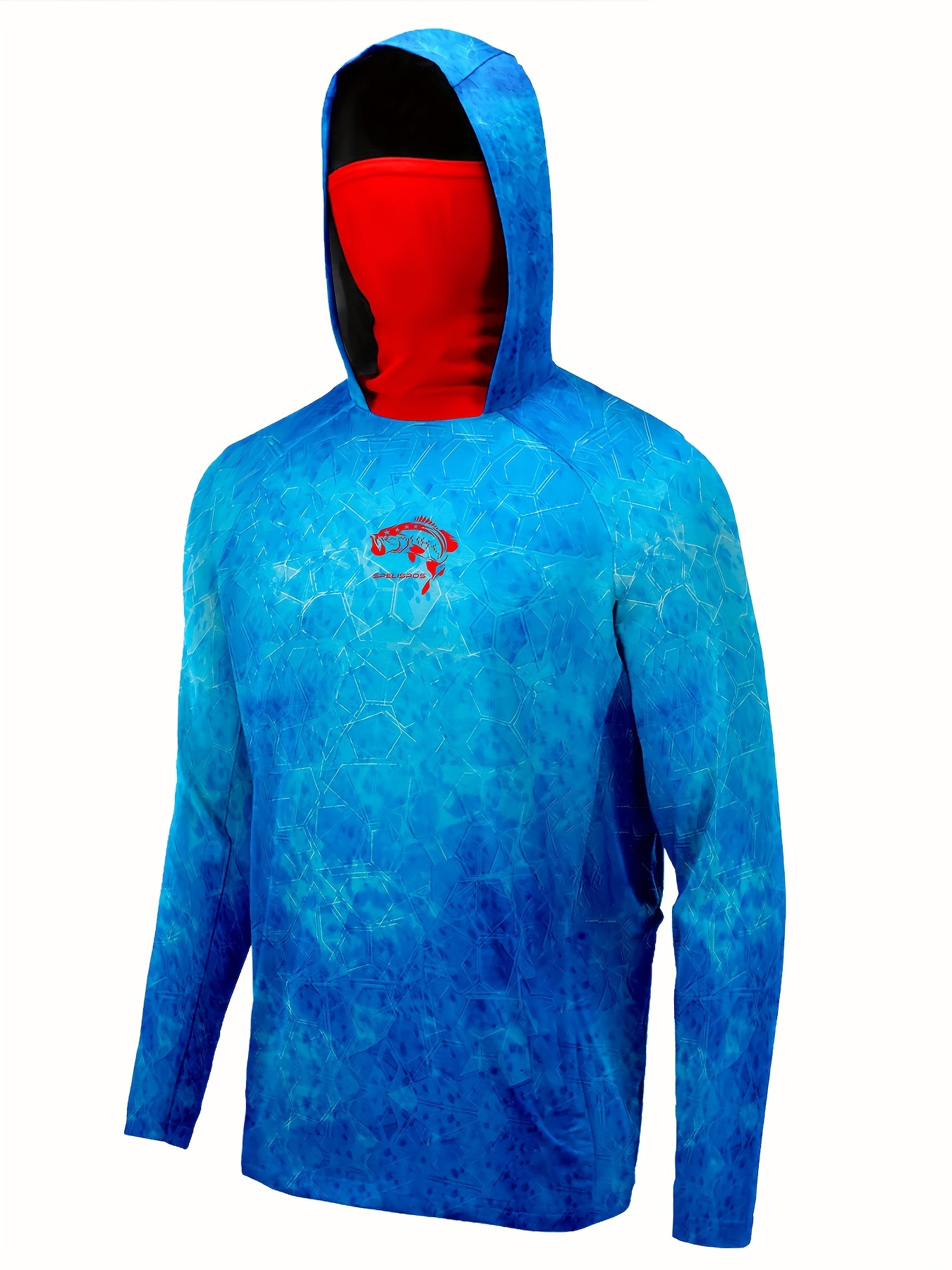 Men's Sun Protection Hoodie With Mask, Long Sleeve Comfy Quick Dry Tops For  Men's Outdoor Fishing Activities