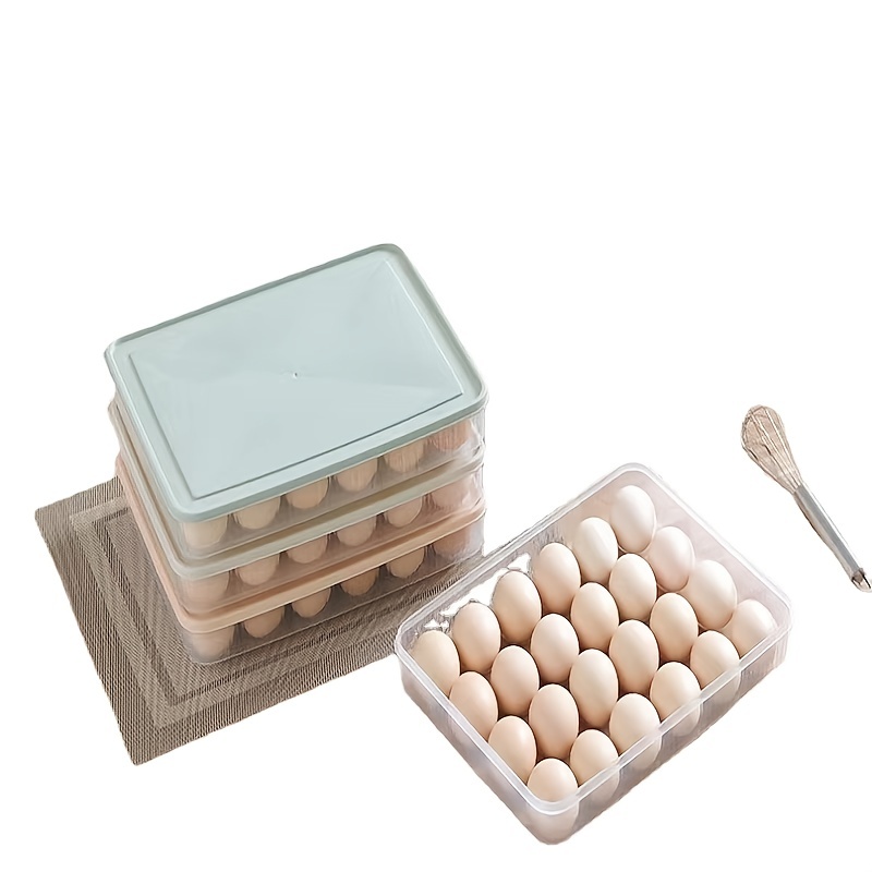 Green Creative Flip Egg Storage Rack, Refrigerator Egg Holder For Freezer, Egg  Storage Container Organizer, Transparent Plastic Storage Container - Temu