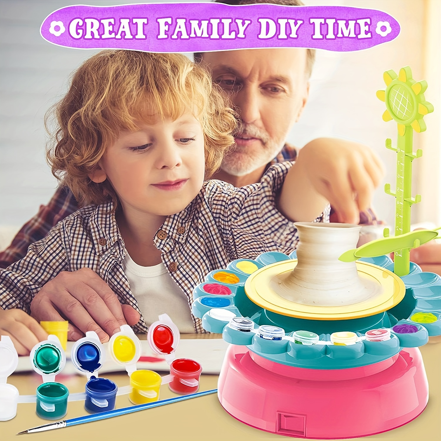 Kids Pottery Wheel Kit - Complete Pottery Wheel And Painting Kit