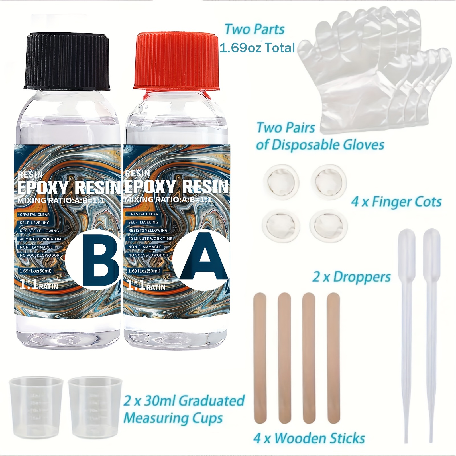 Resin Epoxy Kit Bubble Free Clear Epoxy Resin Supplies With - Temu