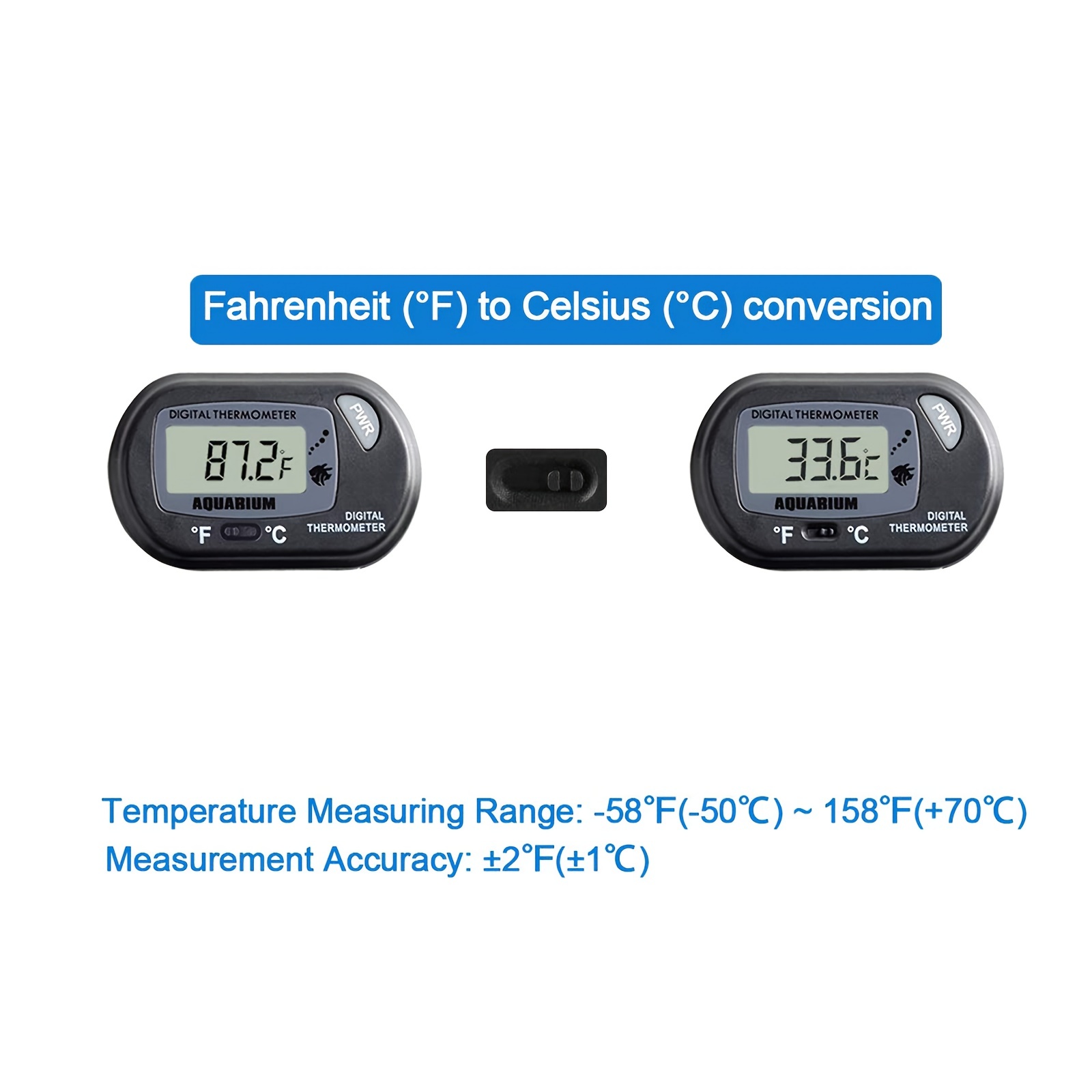 Lcd Digital Aquarium Thermometer Fish Tank Thermometer With - Temu