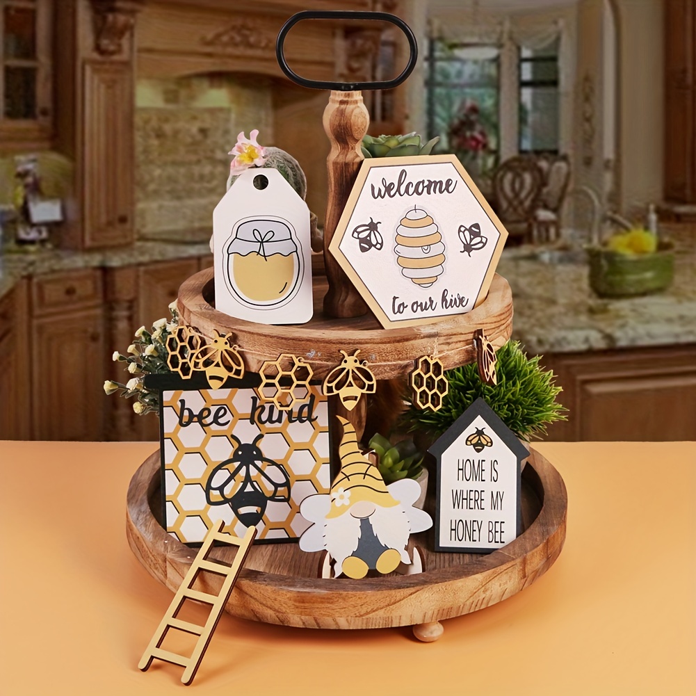 Cute Bee Cover Face Man Set - Layered Tray Decoration For