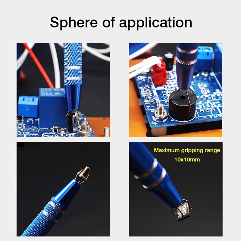 Ic Extractor Electronic Components Blue Four-claw Pick Up Pen Hand Tool  Chip Pick Up Ic Pick Up Phone Repair Tool Ic Chip Pick Up Screw Precision  Electronic Component Parts Pick Up Capacitor