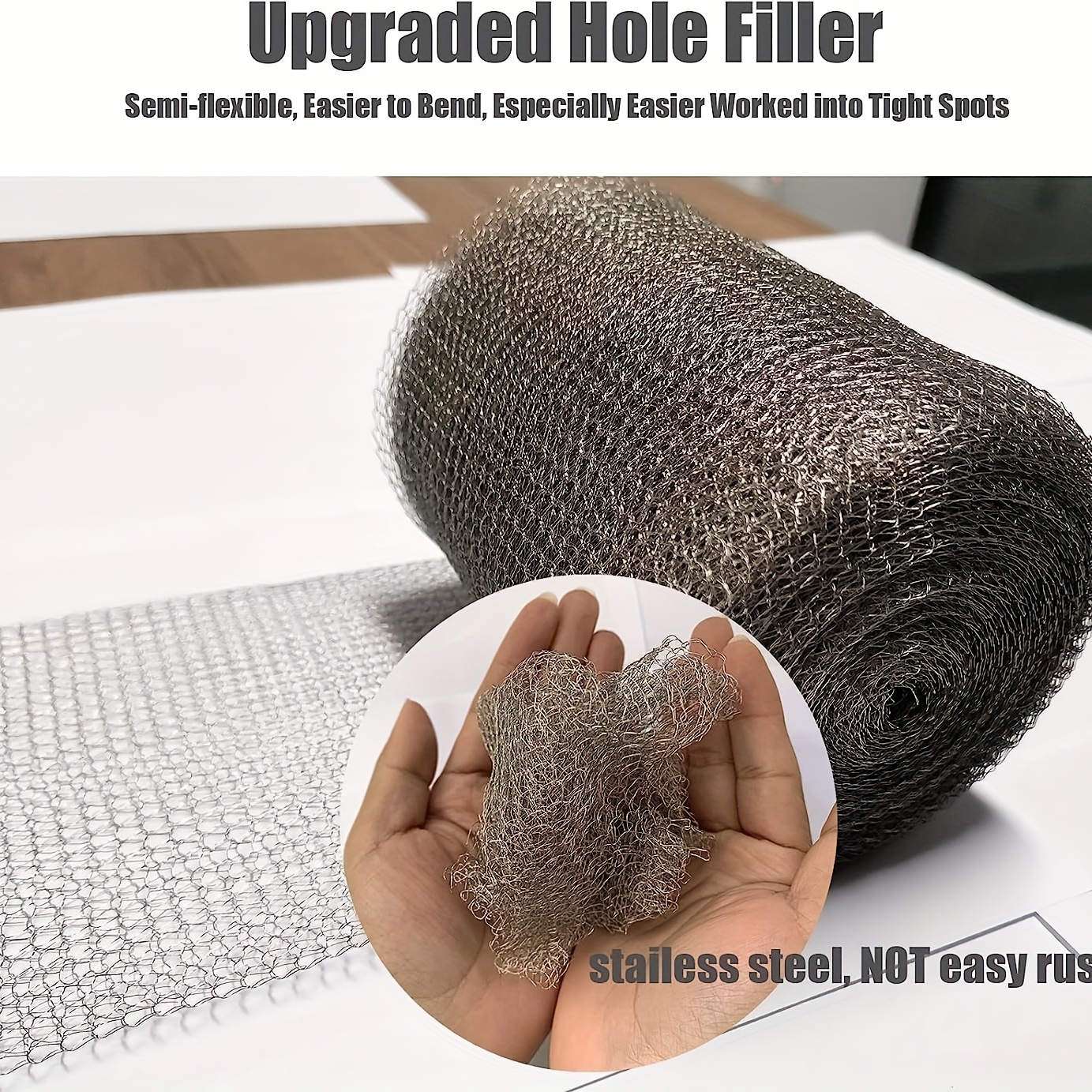 Stainless Steel Mesh Fabric Wire Mesh Hole Fill Fabric Fine Wire Mesh Roll