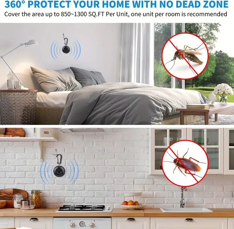 pest repellent bug zapper portable intelligent ultrasonic insect repellent outdoor mosquito repeller can be hung indoor pets ultrasonic tick flea repeller emits high frequencies and pets humans without harmful chemicals or pesticides black details 4