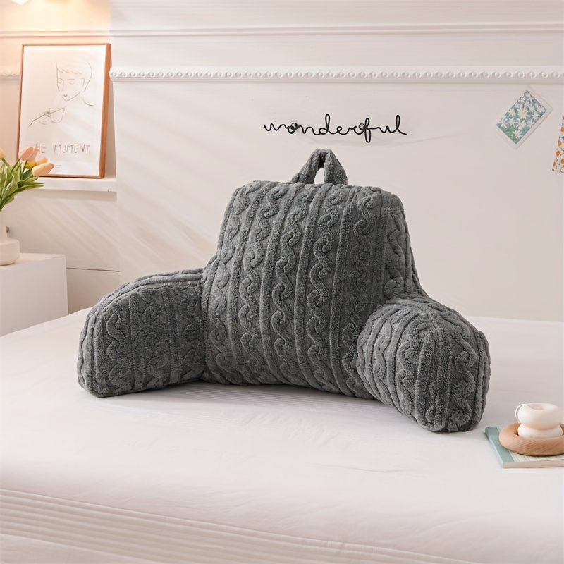 Lamb Velvet Reading Pillow With Portable Handle For Adults - Temu