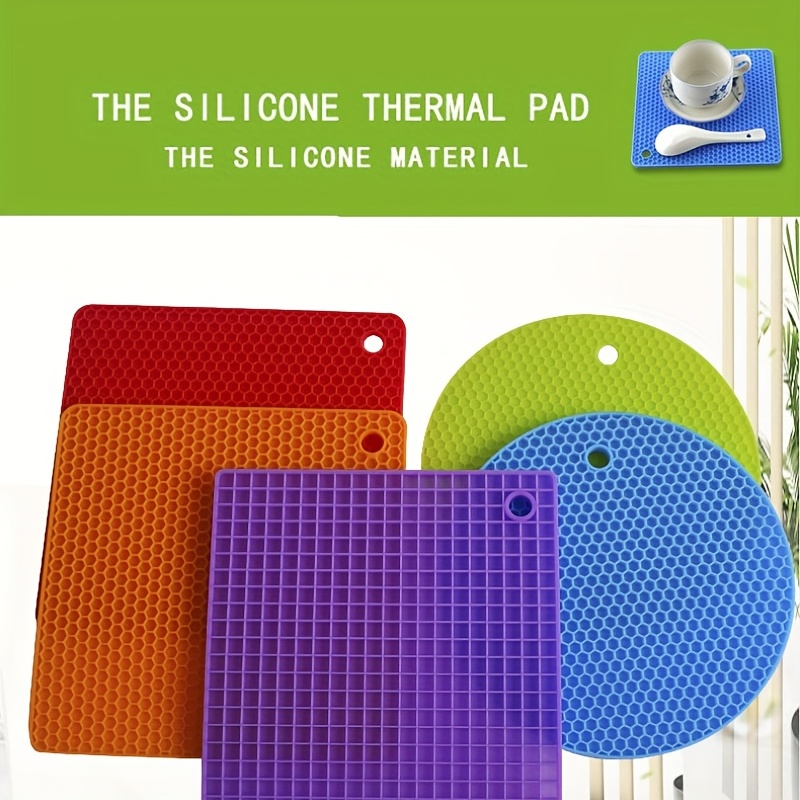 Multicolor Round Heat Resistant Silicone Hot Mat, Size: 17.5cm X