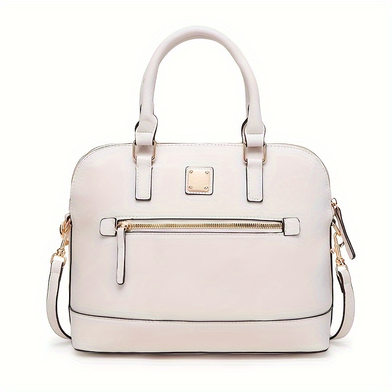 Fashion Dome Handbag For Women, Simple Solid Color Crossbody Bag