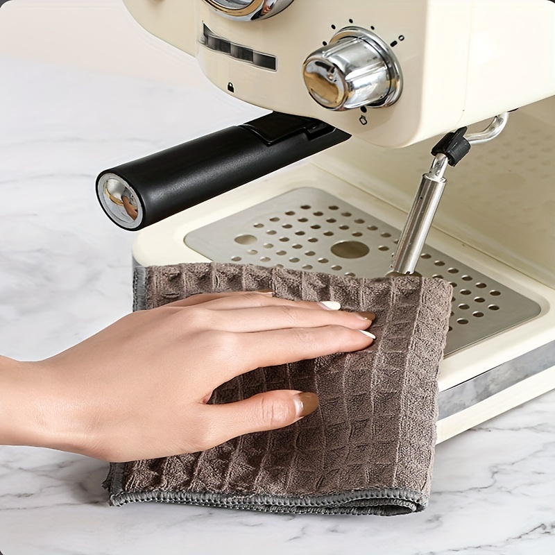 Waffle Square Towel Cleaning Cloth Coffee Bar Absorbent - Temu