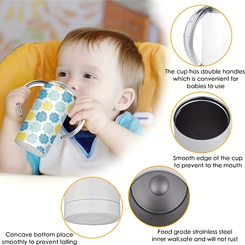 Stainless Steel Sippy Cup Double Vacuum Insulation Mug Toddler